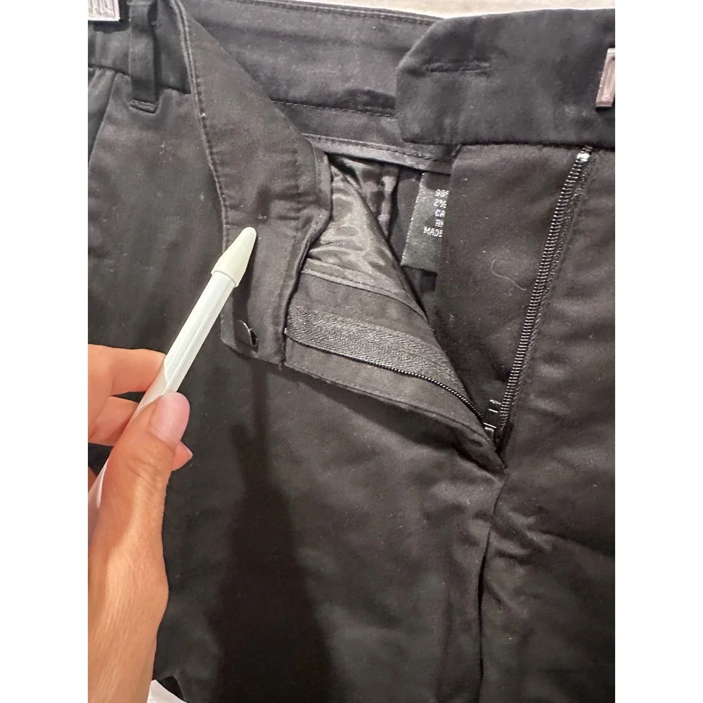 Dalia Collection Womens Black Scalloped Hem Modern Fit Shorts Size 6‎ Pockets